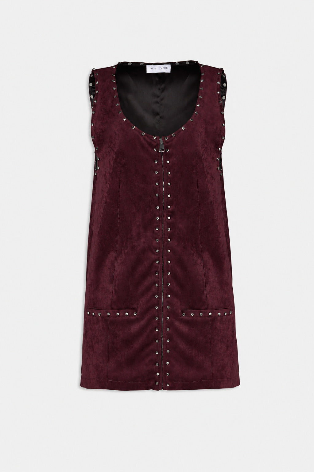 Short A-line suede dress