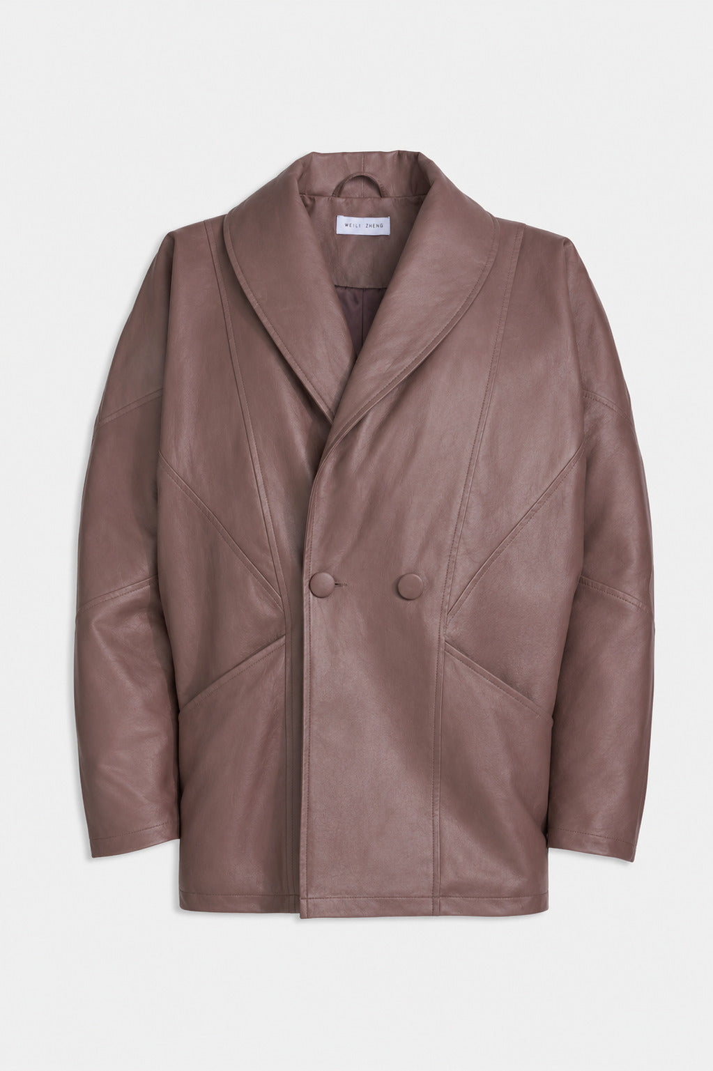 Gesteppte Kunstlederjacke