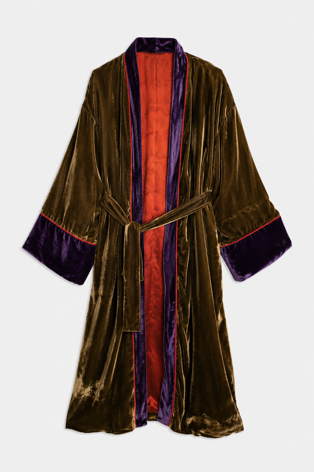 Double-Layer-Kimono aus Samt