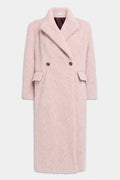 CAPPOTTO LUNGO IN PANNO SPAZZOLATO Dusy pink