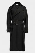 TRENCHCOAT AUS GABARDINE Schwarz