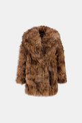 ECOPELLICCIA CON COLLO SCIALLATO Brown fox