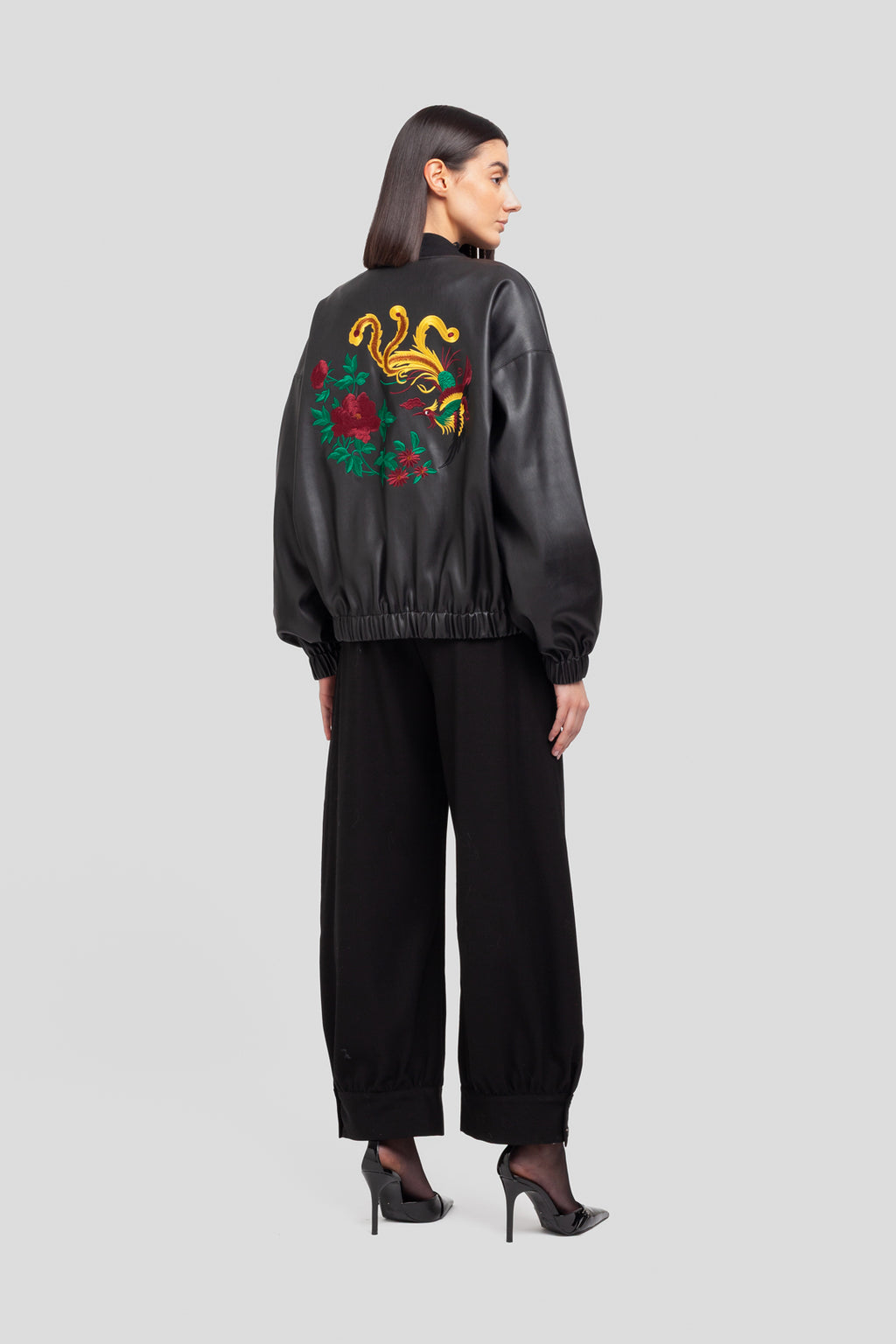 NAPPA-BOMBERJACKE MIT STICKEREI Schwarz