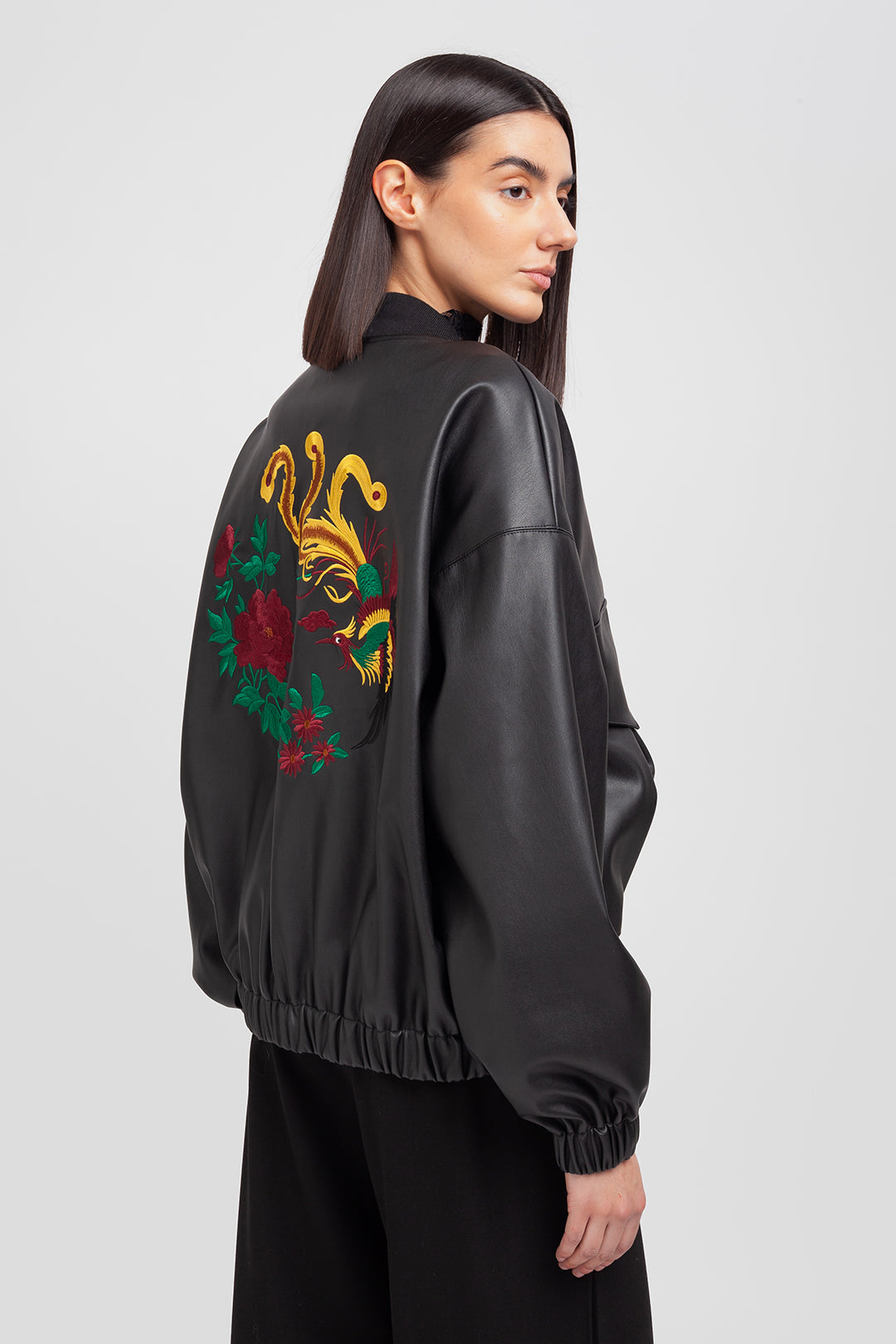 NAPPA-BOMBERJACKE MIT STICKEREI Schwarz