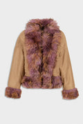 REVERSIBLE NYLON JACKET Honey brown