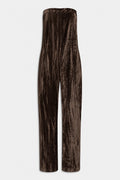 TRÄGERLOSER JUMPSUIT Dunkelbraun
