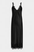 BLACK SATIN LINGERIE DRESS