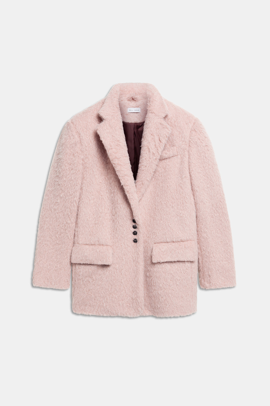 BLAZER AUS GEWALKTEM TUCH Altrosa