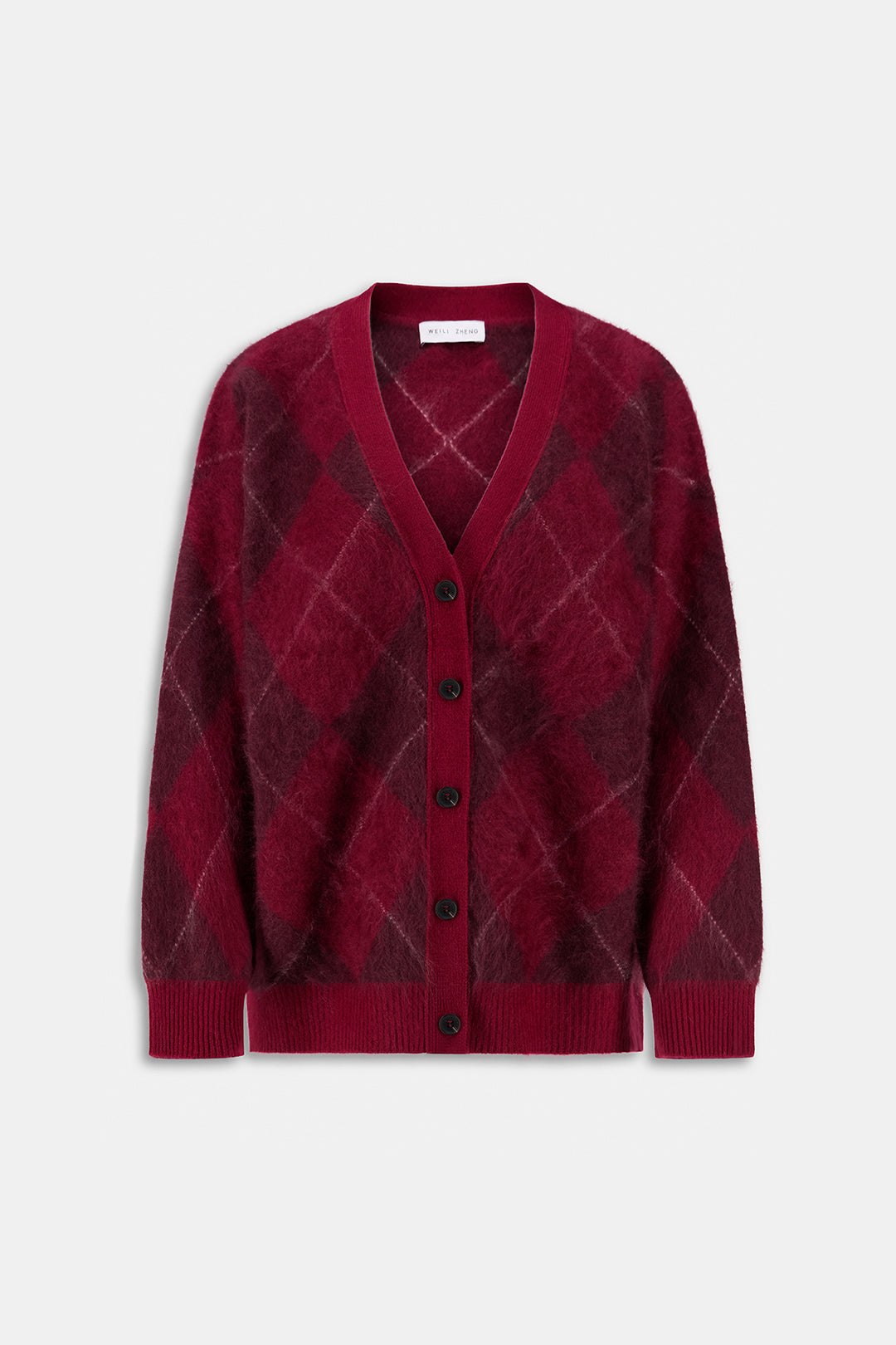 ARGYLE MAXI CARDIGAN wine