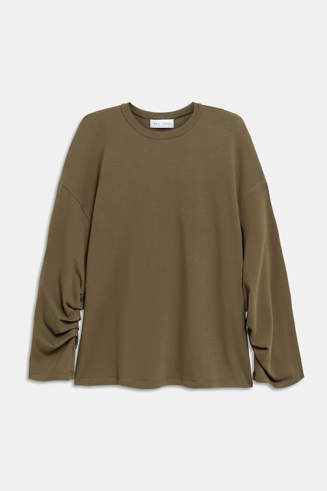 COTTON JERSEY TOP Military green