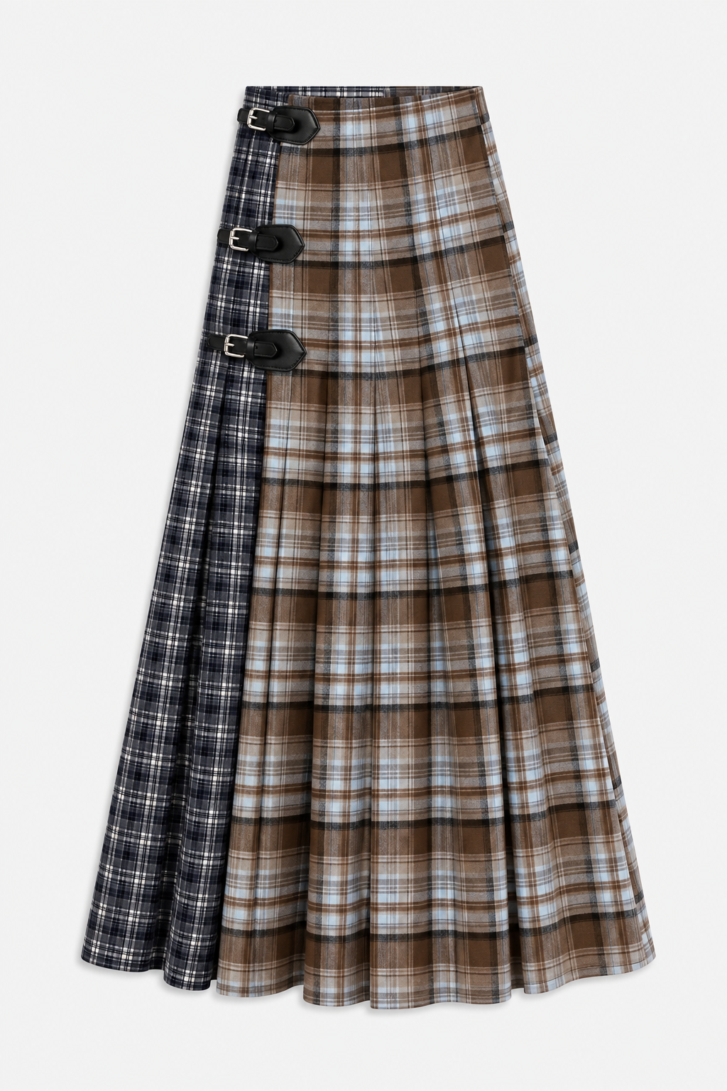 MAXI GONNA TARTAN Green big check