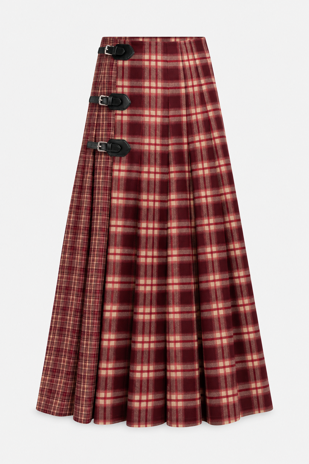MAXI GONNA TARTAN Wine big check