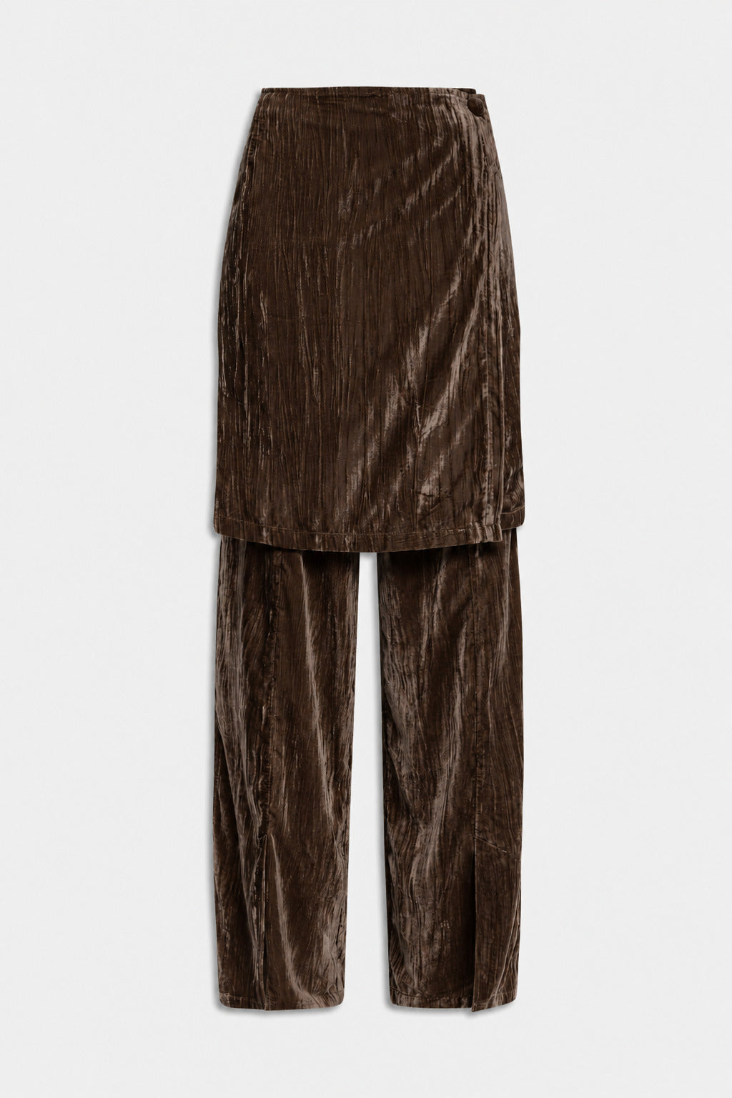 HOSE MIT PANEL Dunkelbraun