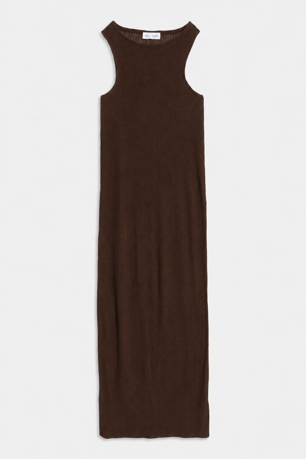 Halfter-Kleid aus halbtransparentem Rippstrick