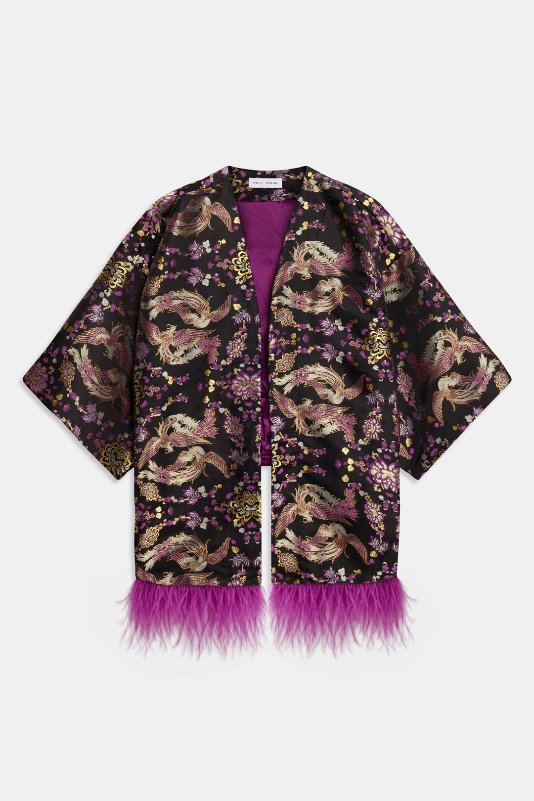 KIMONO MIT FEDERN