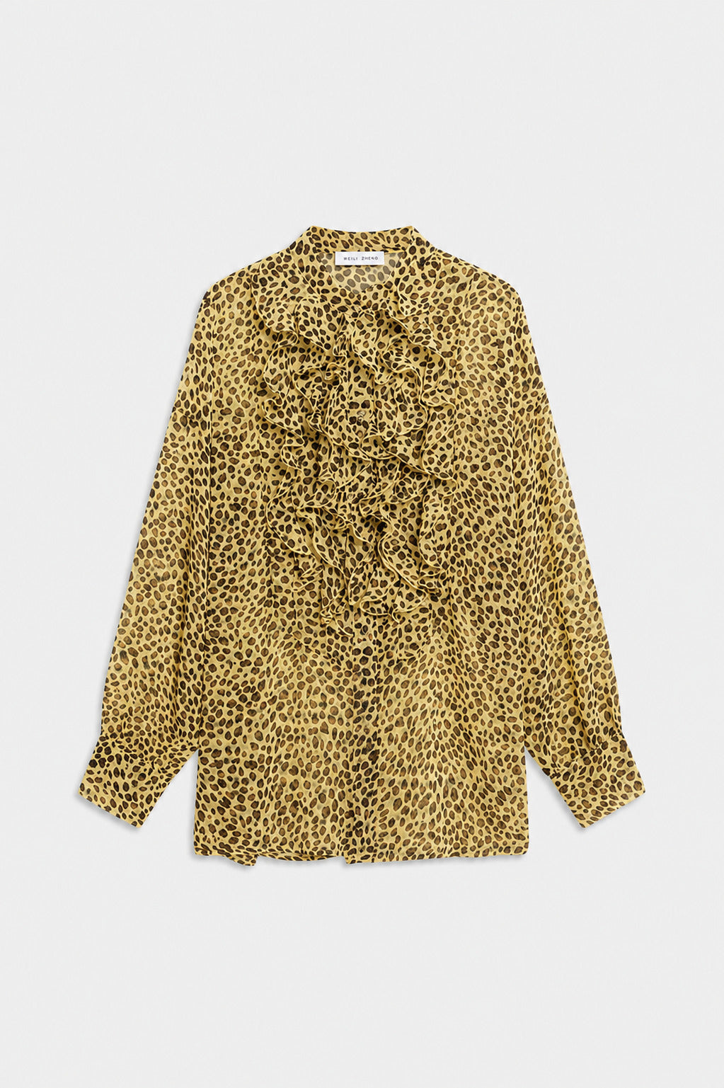 CHIFFONBLUSE MIT VOLANTS
