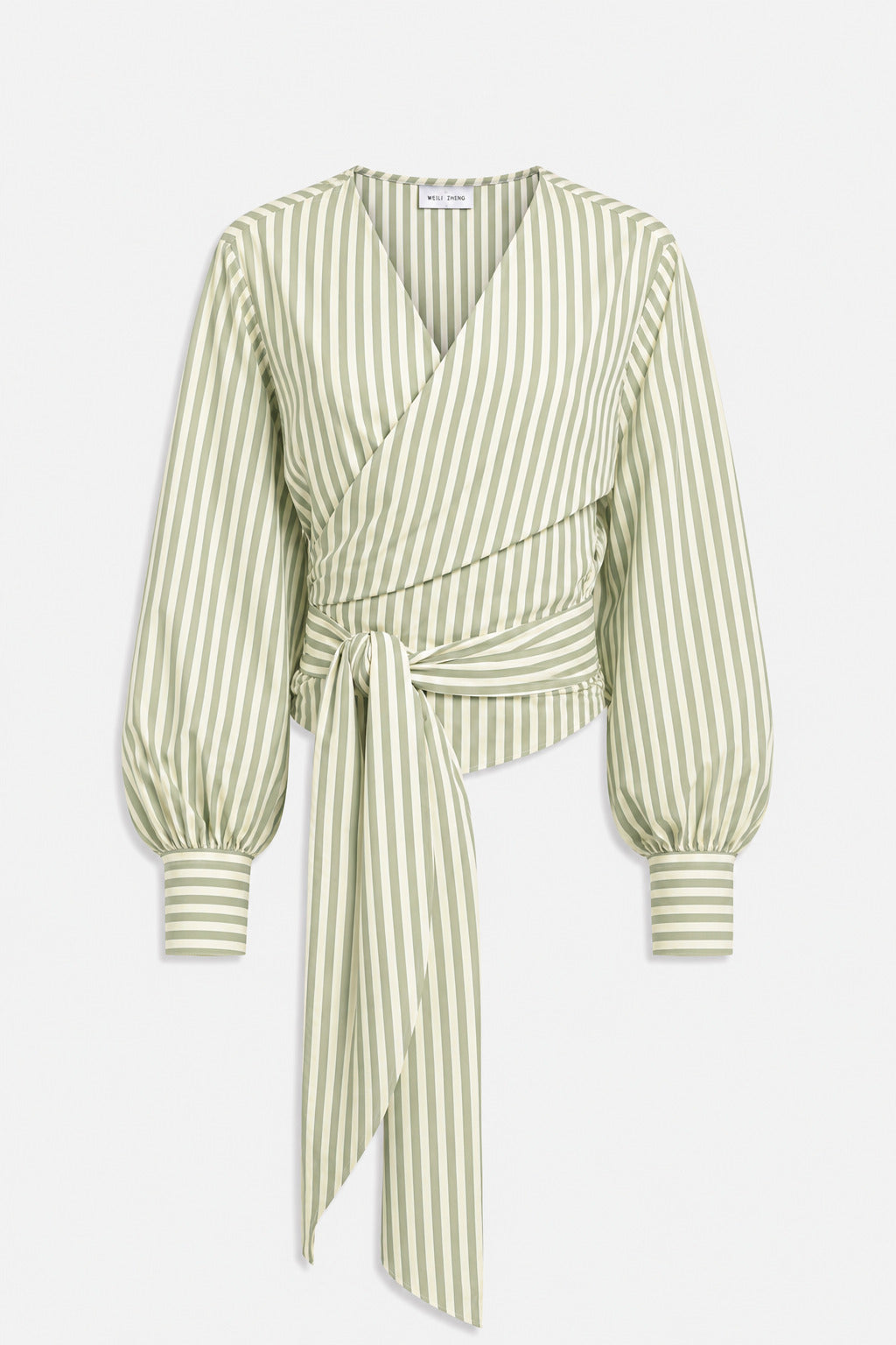 BLUSE AUS GESTREIFTEM POPELINE