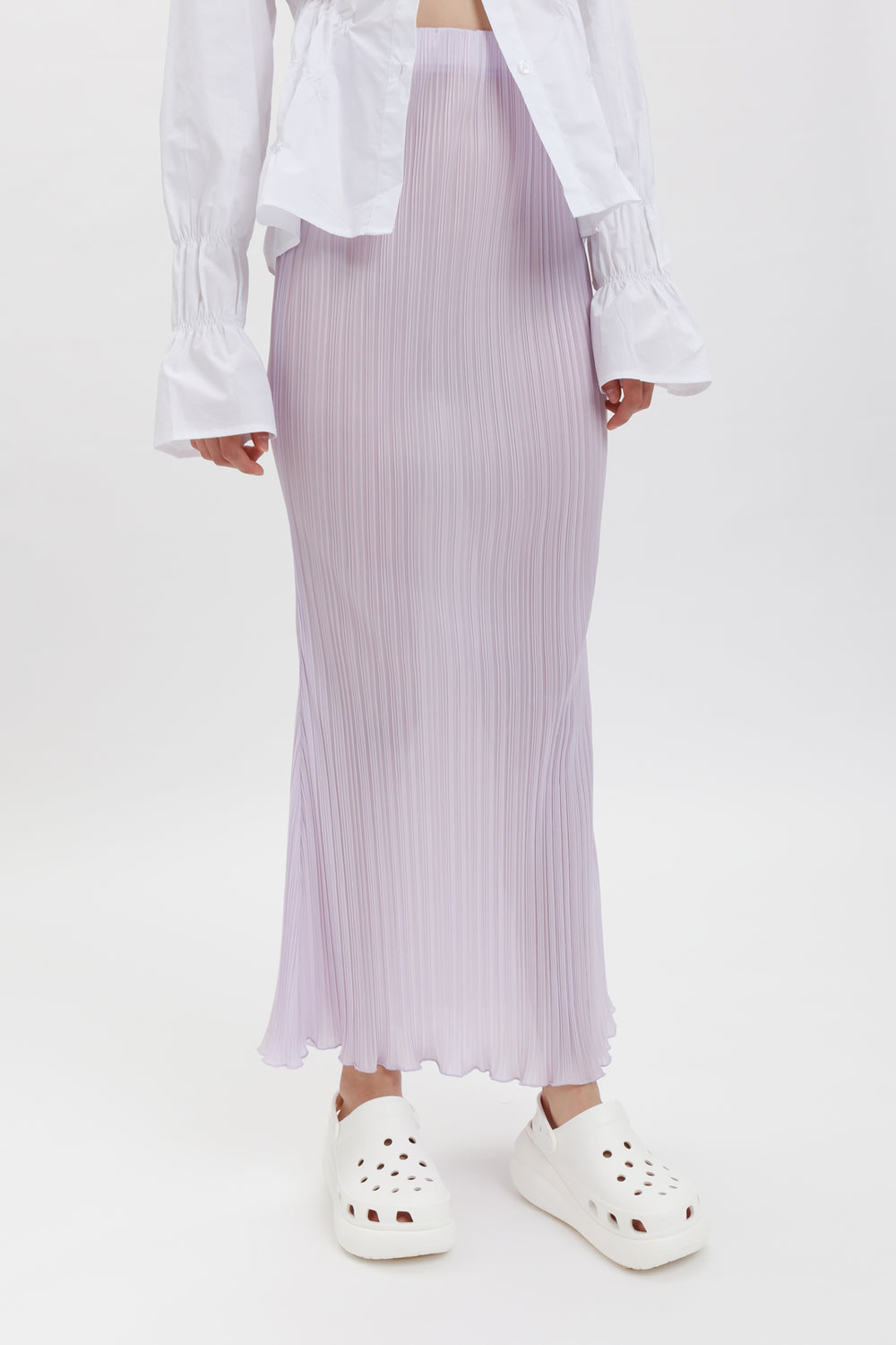 Pleated long skirt – Weili Zheng